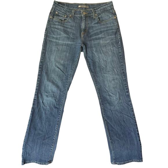 Levi’s Women Slim jeans size 8S - W29 L30 Blue Mid Rise Stretch - Picture 1 of 12